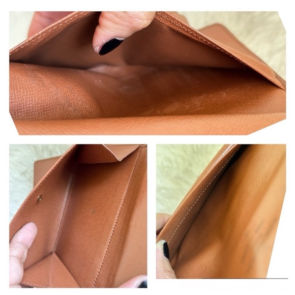 💃LOUIS VUITTON Monogram Porte Tresor Trifold Wallet Brown - Picture 8 of 13